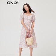 ONLY氣質(zhì)收腰顯瘦中長裙法式茶歇連衣裙女|123207117 HAH 西洋牡丹花 155/76A/XS