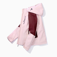 西域駱駝（VANCAMEL）沖鋒衣三合一可拆卸加厚保暖外套情侶款防寒服登山服活力校服定制 HS9805暖粉-女 2XL