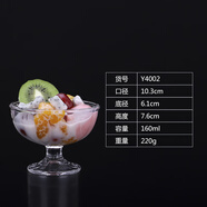萌睿（MengRui）玻璃雪糕杯冰淇淋碗加厚冷飲杯創(chuàng)意造型玻璃杯子家用商用 12號(hào)杯