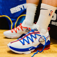 耐克（NIKE）新款男鞋 Lebron 16 詹姆斯16代 黑白緩震耐磨實(shí)戰(zhàn)籃球鞋 CD5007-100黑紅白藍(lán) 40.5