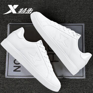 特步（XTEP）男鞋板鞋春夏季透氣經(jīng)典小白鞋高顏值空軍一號平底休閑鞋子男高端 白色 41