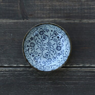 和風(fēng)四季 味碟日式釉下彩餐具手繪四方碟圓味碟調味料碟子沾碟復古餐具 青花圓味碟(單個(gè)) 9.5cm