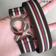 途尊（kingtrip）簡(jiǎn)約百搭3cm寬窄腰封牛仔褲懶人彈力無(wú)痕皮帶男潮 松緊腰帶女  棕米綠紅3厘米(可調長(cháng)短)