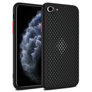 睿飾蘋(píng)果8防摔手機殼iPhone6splus散熱透氣磨砂7全包防摔保護軟套8PLUS輕薄軟殼適用于 呼吸透氣軟殼【黑色】 iPhone6plus/6SP
