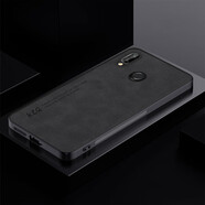 韓菲琪 小米紅米Note7手機(jī)殼Redmi note7pro保護(hù)套膚感羊巴皮磨砂男軟硅膠全包防摔外殼 【羊巴皮】石墨黑 紅米Note7/Note7Pro