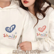 love legend 情侶裝衛(wèi)衣秋冬加絨新款潮流一男一女百搭套裝連帽外套學(xué)生 【春秋】白色+白色 男M/女S
