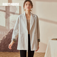 ROEYSHOUSE羅衣通勤百搭西服女秋冬氣質(zhì)米色燈芯絨西裝外套03186 米色 L