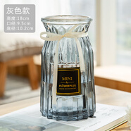 愛(ài)滿(mǎn)（AIMAN） 歐式玻璃花瓶滿(mǎn)天星透明彩色水培植物客廳裝飾擺件永生花插花瓶 浪漫煙灰
