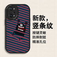 過(guò)機億 真我GTNeo2手機殼新款歐美潮牌英文插畫(huà)十字架超薄全包防摔硅膠磨砂男女網(wǎng)紅簡(jiǎn)約軟保護套 黑-豎紋-紅藍小怪物-加全屏膜