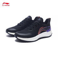 李寧越影Element跑步鞋男鞋低幫減震回彈防滑耐磨舒適透氣運動(dòng)跑步鞋 黑色 熒光柔橙 42