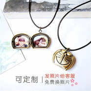 MHFDO老鳳凰品質(zhì)定制照片項鏈銀雙面放相片翻蓋情侶吊墜一對男女創(chuàng  )意生 哆啦A夢(mèng)項鏈支持2張