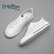 金利來(lái)（Goldlion）男鞋2026年春季款小白鞋男時(shí)尚休閑板鞋舒適百搭軟底潮鞋時(shí)尚休閑 白色 44 （歐碼，偏大一碼）