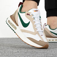 耐克（NIKE）官方艦店男鞋秋季新款運動(dòng)鞋AIR MAX氣墊緩震休閑鞋網(wǎng)面跑步鞋子 白綠/AIR MAX氣墊 42.5