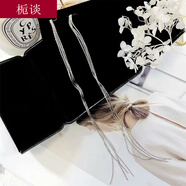 梔談 2022新款銀針超長(zhǎng)流蘇耳環(huán)女韓國(guó)氣質(zhì)長(zhǎng)款耳線潮網(wǎng)紅夸張個(gè)性耳飾 銀色