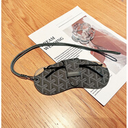 MINCITY眼鏡收納袋掛脖通用男女墨鏡盒太陽(yáng)鏡保護套眼鏡包 Y灰色+繩眼鏡包