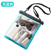 叢林部落沙灘手機防水袋海邊游泳大容量密封潛水包溫泉旅游非必備用品漂流 湖藍色