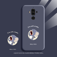 班藍(lán) 華為mate9手機(jī)殼液態(tài)硅膠保護(hù)套全包鏡頭mate9防摔軟殼輕薄膚感網(wǎng)紅卡通男女款創(chuàng)意新升級(jí)潮 灰色.小奶瑞 華為mate9【加全屏鋼化膜】