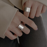 銀奧925純銀光面寬戒指女2025年新款潮ins夸張歐美復古食指戒時(shí)尚個(gè)性 光面寬戒指-5mm