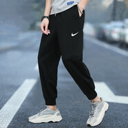 耐克（NIKE） 男褲 冬季新款工裝運動(dòng)褲戶(hù)外跑步訓練褲休閑保暖長(cháng)褲收腳褲子 528717-010/毛圈舒適 S