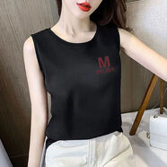 炙夏夏季新款純棉無(wú)袖背心女韓版氣質(zhì)百搭上衣內搭外穿ins潮 黑色/9 2XL 建議【130-150斤】