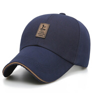 禹幕騰 帽子棒球冬季鴨舌帽男女情侶純色戶(hù)外百搭春秋太陽(yáng)帽韓版潮帽 中標藏青 均碼 55-61