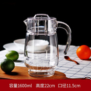 樂美雅涼白開冷水壺玻璃水壺家用大容量冷水壺茶壺檸檬果汁扎壺 迪瓦利壺有蓋1.6L