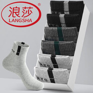 浪莎（LangSha）純棉中筒男襪秋冬四季中厚全棉休閑運(yùn)動(dòng)襪透氣吸汗防臭襪子男白色 100%棉【深色6雙】中筒運(yùn)動(dòng)襪 均碼 39碼到44碼