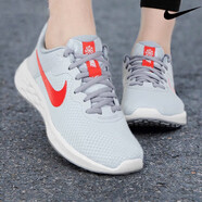 耐克（NIKE）跑步鞋女鞋春季新款REVOLUTION 6運動(dòng)鞋網(wǎng)面透氣低幫學(xué)生休閑 DC3729-010/狼灰/淺深紅 37.5