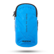 rimix反光防水跑步手机臂包 运动手臂包男女通用臂套臂袋手腕包 蓝色