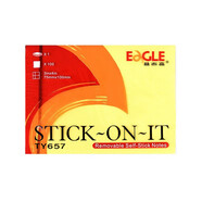 益而高（EaGLE） 便利貼 N次貼 便簽紙 便簽本 易事貼 黃色 75*100mm （100張）TY657