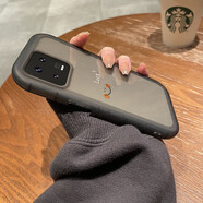 優(yōu)束 適用小米15手機殼Civi4Pro小米14Pro簡約13/12/Pro全包防摔透明紅米note13/12硅膠殼 透黑笑臉【硅膠防摔】 小米 14