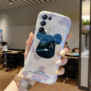 BRBA適用oppo手機(jī)殼小蠻腰全包防摔曲屏可愛硅膠軟殼 Reno5 Pro+【白底】