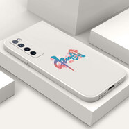GOBK  華為nova7手機(jī)殼huawei中國風(fēng)液態(tài)硅膠高檔男女款軟殼全包防摔個性創(chuàng)意網(wǎng)紅保護(hù)套 nova7/中國花-象牙白-單殼
