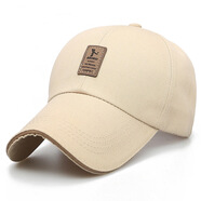 禹幕騰 帽子棒球冬季鴨舌帽男女情侶純色戶(hù)外百搭春秋太陽(yáng)帽韓版潮帽 中標米白 均碼 55-61