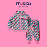 FNJ KIDS童裝女童套裝秋裝新款小童甜美百搭寶寶衣服休閑兒童兩件套 甜美套裝粉色（當(dāng)天速發(fā)） 100 cm(建議身高90-100cm)