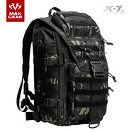 MAXGEAR  X7戰(zhàn)術雙肩包 男軍迷彩戶外運動休閑時尚個性旅游旅行登山背包 黑色魔蝎迷彩