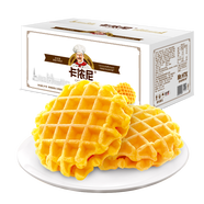 回頭客華夫餅原味雞蛋糕點心好吃的營養(yǎng)早餐食品小吃面包零食大禮包整箱 【圓形】卡儂尼華夫餅2000g