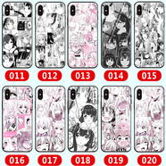 WENYAFF三星S8 S9 S10Plus note10+手機殼A54 A53動(dòng)漫S23ultra卡通S24+ S25磨砂全包 暗黑動(dòng)漫日系-土酷喪少女 玻璃殼(高清彩繪)-下單留言機型+圖片編號