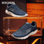 斯凯奇（Skechers）跑步鞋男士运动鞋减震休闲网面透气超轻学生网面鞋54353 海军蓝色/灰色/NVGY 40