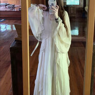 GOCHIEI中國風(fēng)套裝女裝夏季2025新款很仙的外搭防曬開(kāi)衫吊帶連衣裙兩件套 吊帶裙[單件] M 100-110斤