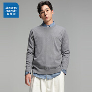 真維斯（Jeanswest）毛衣男圓領(lǐng)寬松情侶本命年龍年衣服上衣2025春季秋新款男KC 淺花灰2080 XL