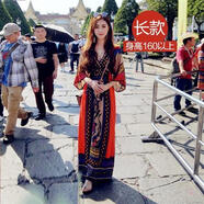 名崢新疆旅游穿搭泰國民族風(fēng)長(cháng)裙2023夏新款波西米亞連衣裙女巴厘島海 橙色長(cháng)款【建議160以上身高】 L適合體重130斤以下