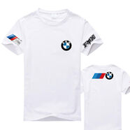 俞兆林（YUZHAOLIN）BMW機(jī)車寶馬T恤摩托車賽車短袖達(dá)喀爾體恤個(gè)性騎行服夏季寬松體恤 白T寶馬1 XL身高180體重135斤左右