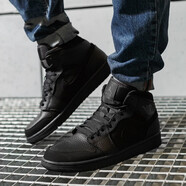 耐克（NIKE）男女鞋Air Jordan 1  AJ1 鴛鴦籃球運(yùn)動(dòng)鞋板鞋中幫 554724-554725-050 黑色 43