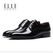 ELLE HOMME秋新品男鞋新郎鞋英倫德比商務(wù)正裝鞋舒適皮鞋男 開邊珠 41