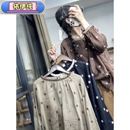 依伊純旗艦店品牌日系波點(diǎn)襯衣森女系寬松亞麻襯衫上衣 (300件起批39.9元) 均碼 [95-160斤]