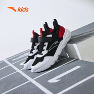 安踏兒童運動(dòng)鞋男女大童跑步鞋秋季新款革面舒適軟彈輕便元氣跑鞋 【男密網(wǎng)】黑/白/紅5566-4 38 腳長(cháng)約24cm