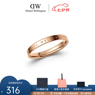 丹尼爾惠靈頓（DanielWellington）DW戒指男女對戒 時尚飾品素圈情侶戒指 表白七夕禮物送女友 尺寸62 DW00400022