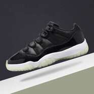 耐克（NIKE）【極速發(fā)貨】Air Jordan 11 Low AJ11 低幫黑白籃球鞋紅 AV2187 AV2187-001 大魔王 40.5