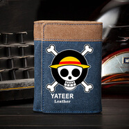 海賊王錢(qián)包男女學(xué)生少年兒童小孩帆布豎款路飛索隆喬巴艾斯零錢(qián)夾